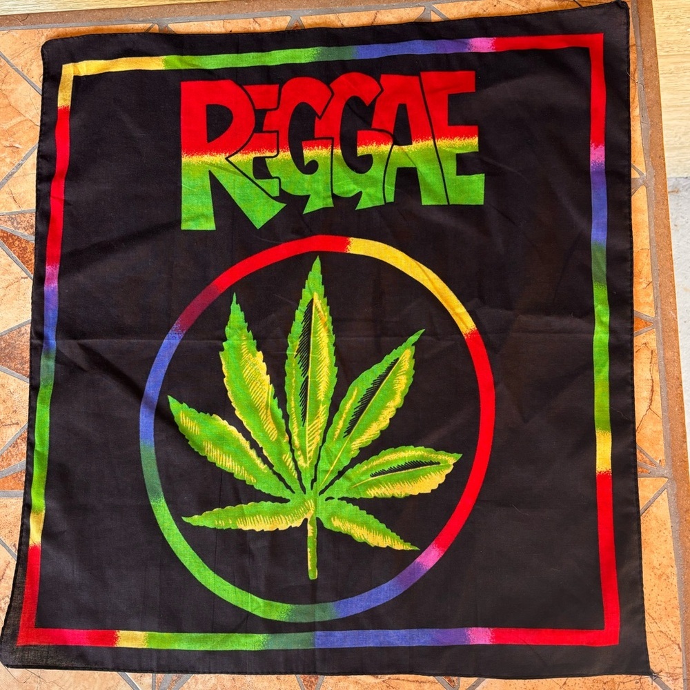 Reggae Cannabis Leaf Bandana Neckerchief